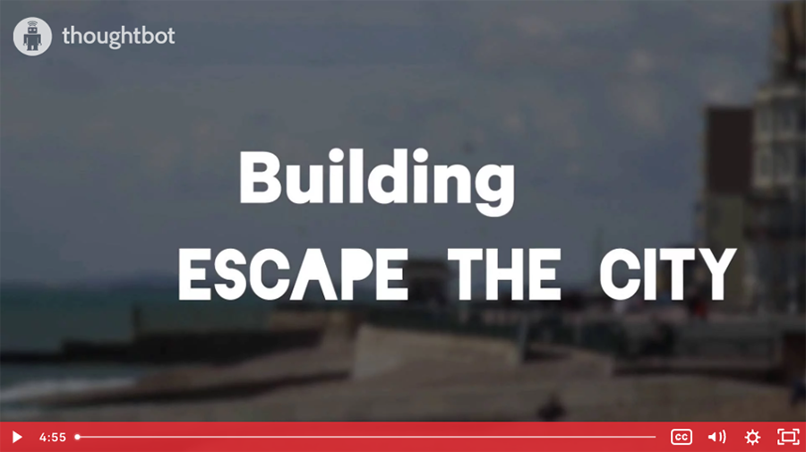 Escape the city case study video splash screen